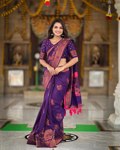 Paithani Silk Zari Weaving Meenakari Saree – Traditional Elegance