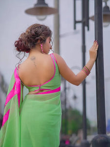 Highly Demanded Pure soft sparkle chiffon fabric Saree