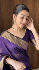 Royal Purple Nayantara saree