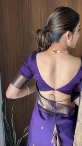 Royal Purple Nayantara saree